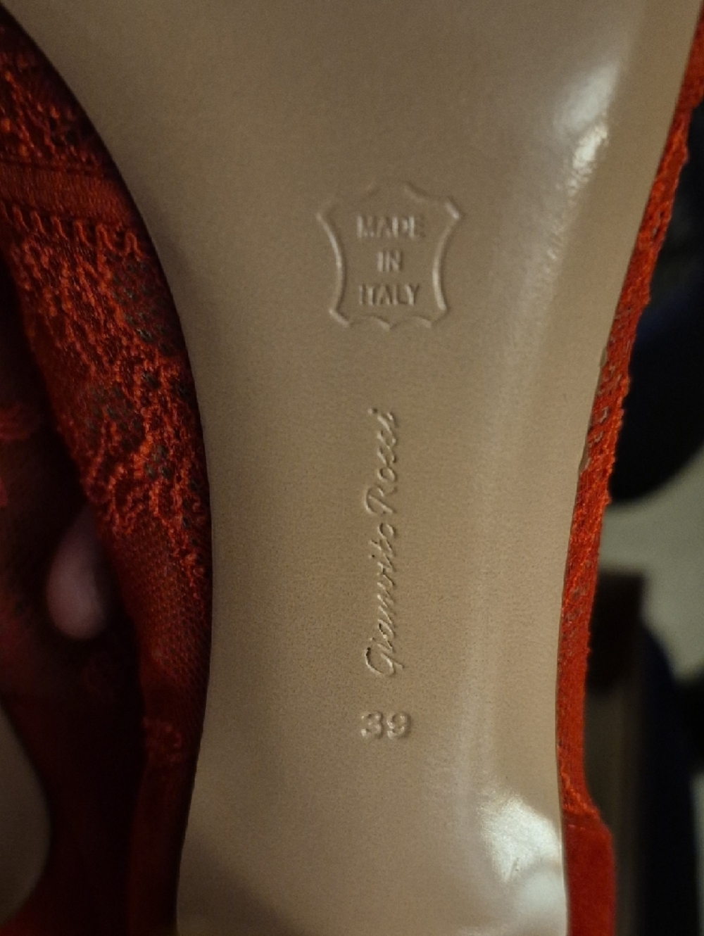 Gianvito Rossi - Red Lace Stiletto Sock Boot - Women - Picture 3 of 3